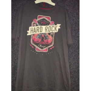Hard Rock Cafe Chicago Sewn On Raised Script Logo Size Large